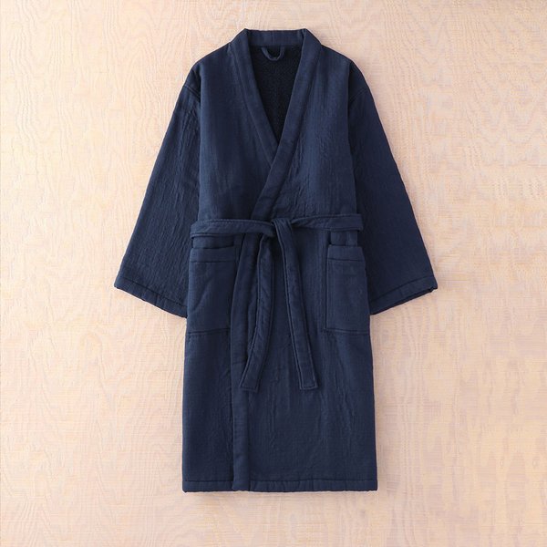 Marshmallow Gauze & Pile Kimono Robe