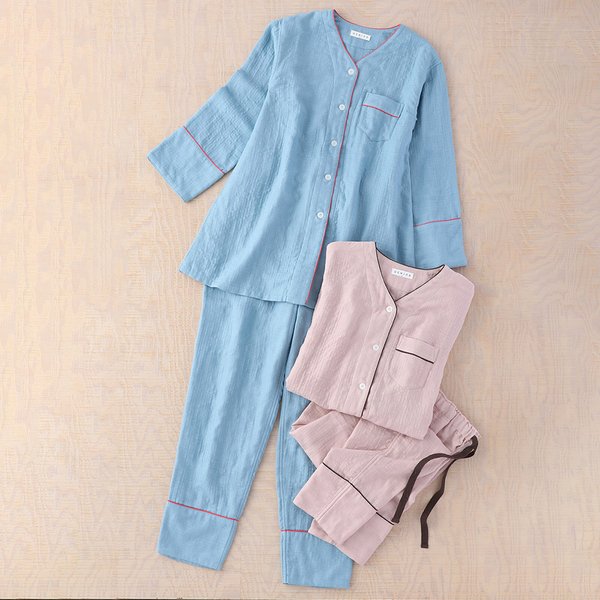 MARSHMALLOW GAUZE BICOLOR PAJAMAS 