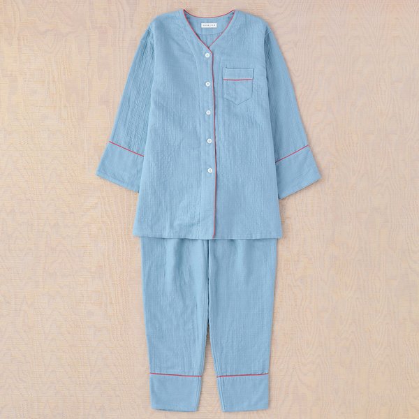 MARSHMALLOW GAUZE BICOLOR PAJAMAS 