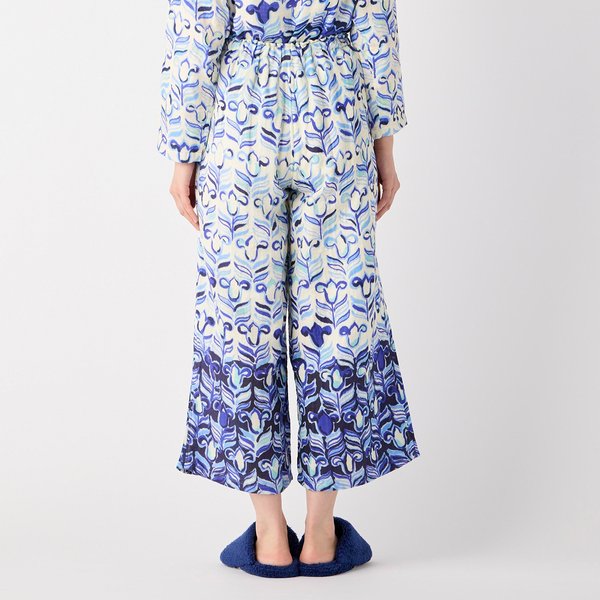 MARSHMALLOW GAUZE BICOLOR FLOWER PANTS