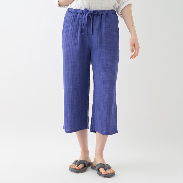 CREPE GAUZE BASIC CROPPED PANTS