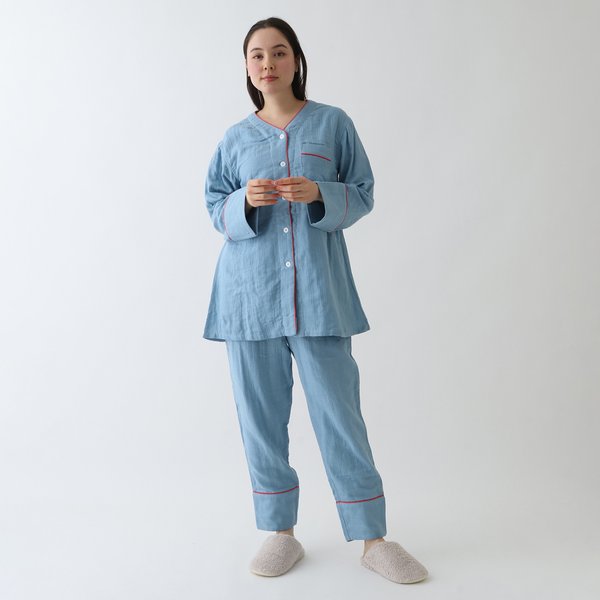 MARSHMALLOW GAUZE BICOLOR PAJAMAS