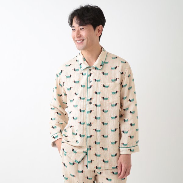 MARSHMALLOW GAUZE ANIMAL MENS PAJAMAS