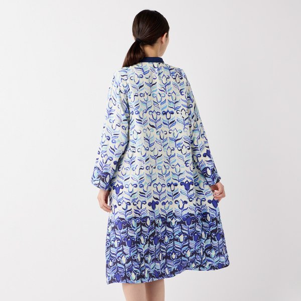 MARSHMALLOW GAUZE BICOLOR FLOWER DRESS