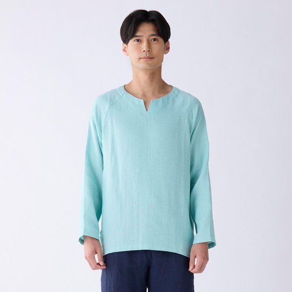 MARSHMALLOW GAUZE BASIC BASIC LONG SLEEVE T-SHIRT