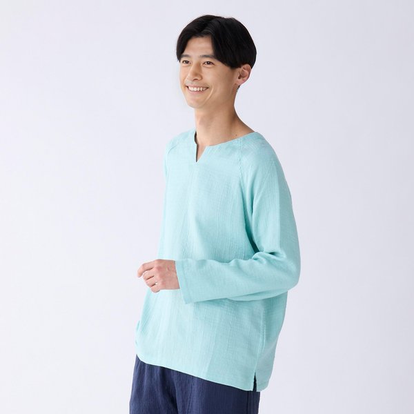 MARSHMALLOW GAUZE BASIC BASIC LONG SLEEVE T-SHIRT
