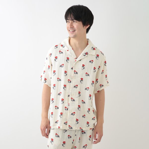 CREPE GAUZE ANIMAL MENS PAJAMAS