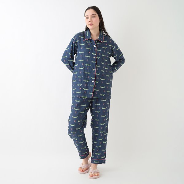 MARSHMALLOW GAUZE ANIMAL LADIES PAJAMAS