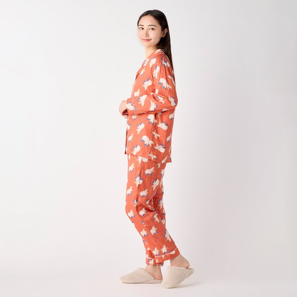 MARSHMALLOW GAUZE ANIMAL PRINT LADIES PAJAMAS