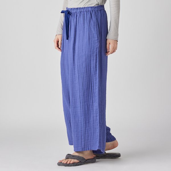 LADIES CREPE GAUZE WIDE PANTS