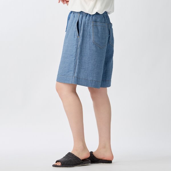 LADIES MARSHMALLOW DENIM GAUZE CULOTTES