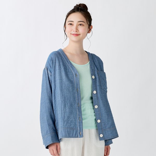 LADIES MARSHMALLOW DENIM GAUZE JACKET